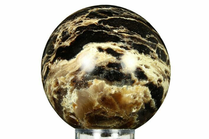 Polished Black Opal Sphere - Madagascar #297601